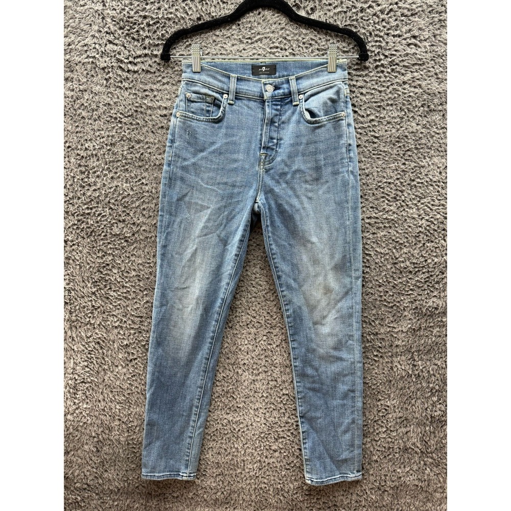 7 For All Mankind Broken Twill Josefina Jeans Bright Light Womens Size 23